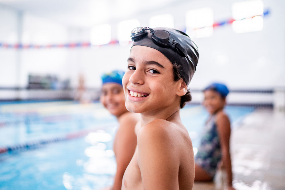 youth swimmer smiling